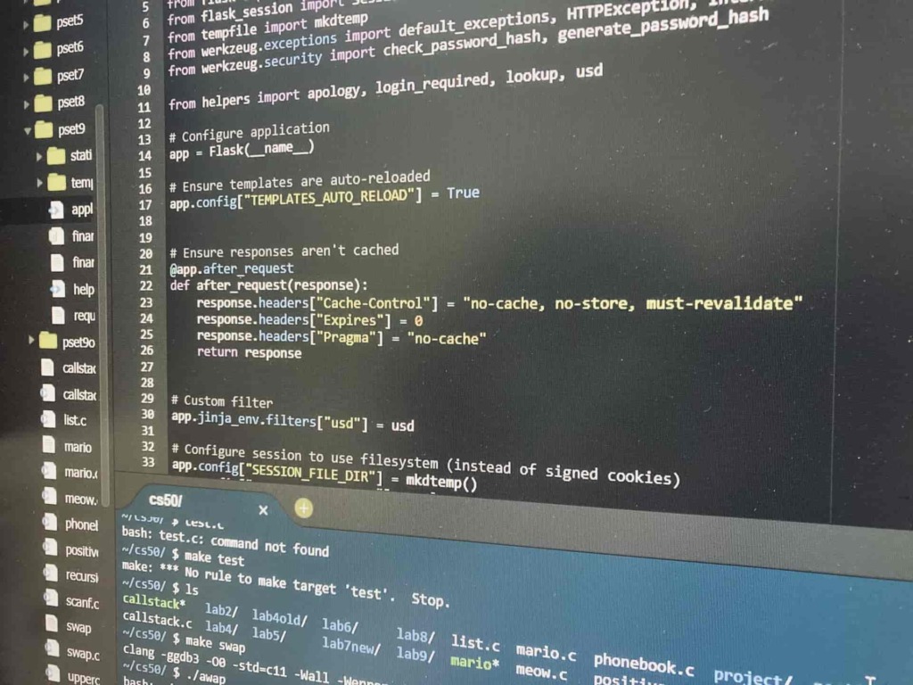 プログラムコードが書かれているスクリーンショット
